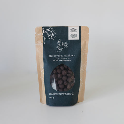 Hazelnuts, Dark Chocolate Covered, 250g, Fraser Valley Hazelnuts