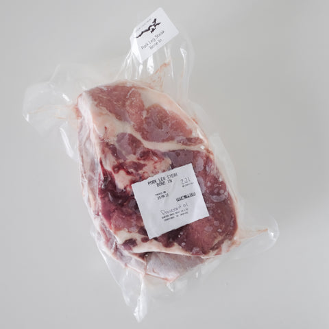 Pork, Leg Steaks, 2 per pack, Approx 2 lbs, Frozen, $10.99 per lb, Price Based on Final Weight, Sproat Lake Farms