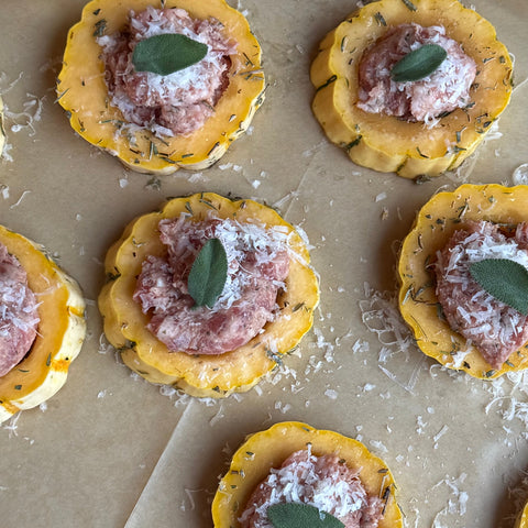 Savoury Squash Sausage Rings