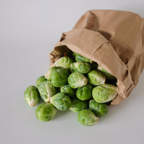 Roasted Brussel Sprouts with Almonds and Goat Cheese
