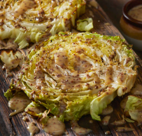 Roasted Miso Cabbage