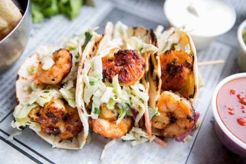 Spicy Lime & Cilantro Shrimp Tacos