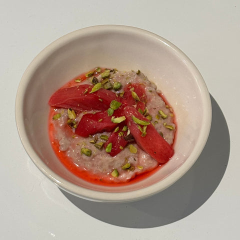 Rhubarb White Chia Seed Pudding