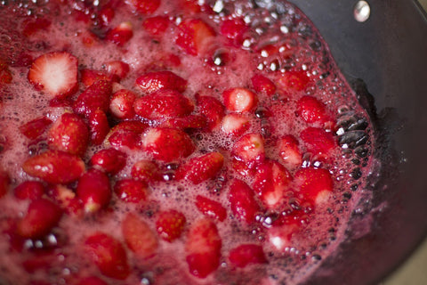 Strawberry Rhubarb Compote with Cardamom