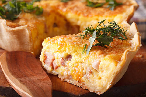 Ham & Cheddar Quiche