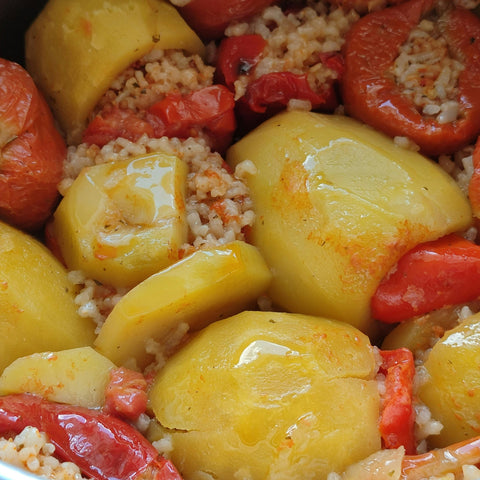 Stuffed Peppers & Potatoes 