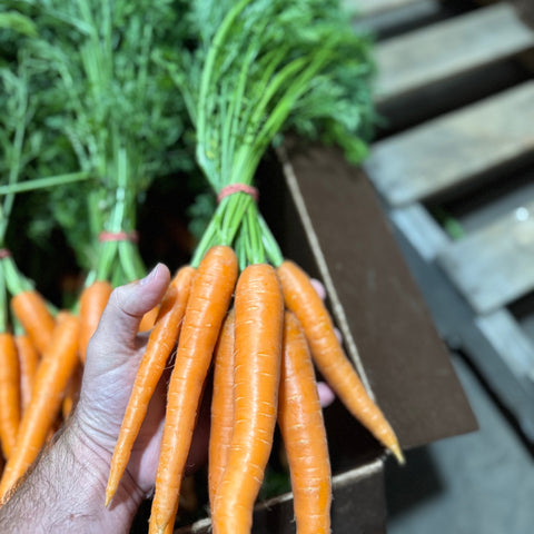 Carrots, Tops On, 1ct, Michell's Farm