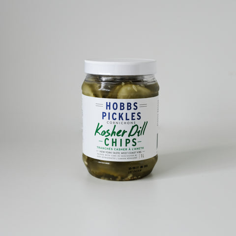 Pickles, Chip Slices , Dill Kosher, 1 Litre, Hobb's