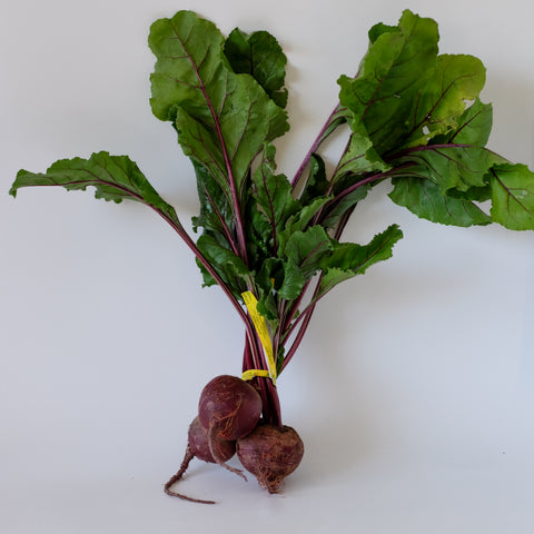 Beets, Tops On, 1 bunch, Organic, Longview Farm