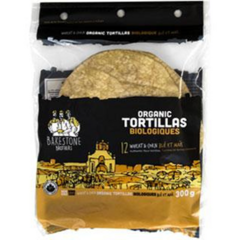 Tortillas, Wheat and Corn, Organic, 6 inch, 12pk, Bakestone Brothers