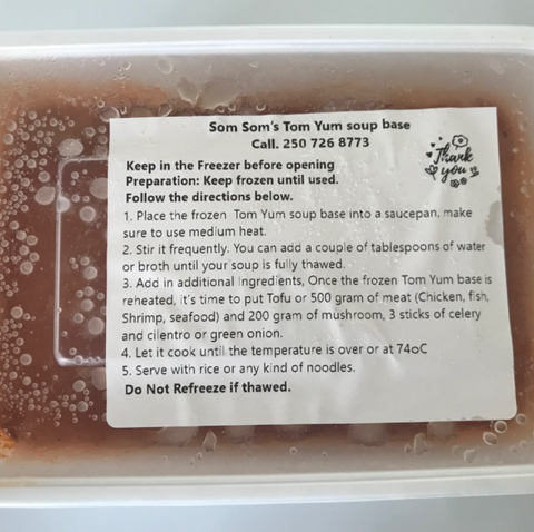 Tom Yum Soup Base, 450ml, Frozen, Som Som's