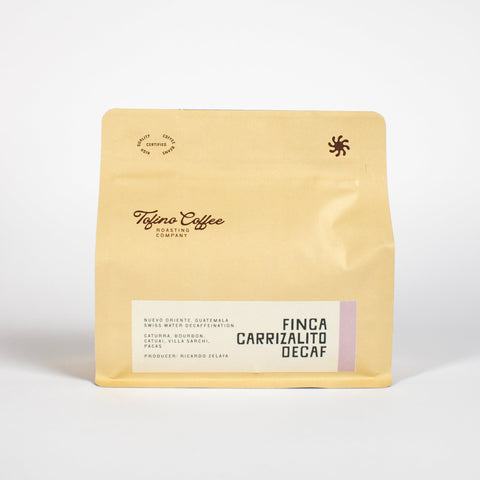 Decaf coffee in bag
