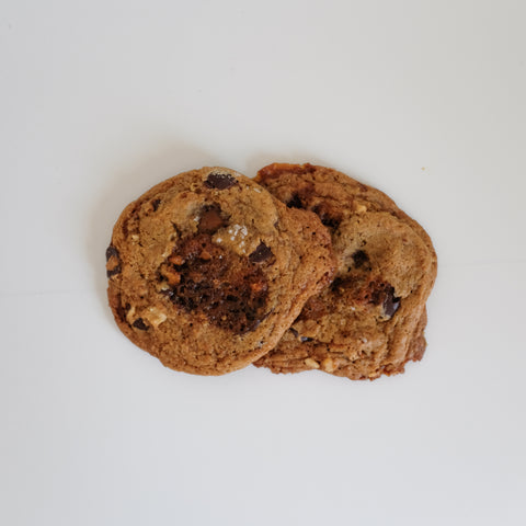 Cookies, Dark Chocolate with Walnut & Toffee, 2 pack, Pine St Oven