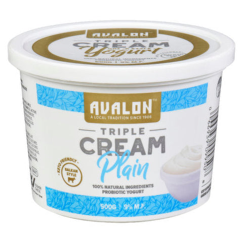 Yogurt, Triple Cream Plain, Organic, 500g