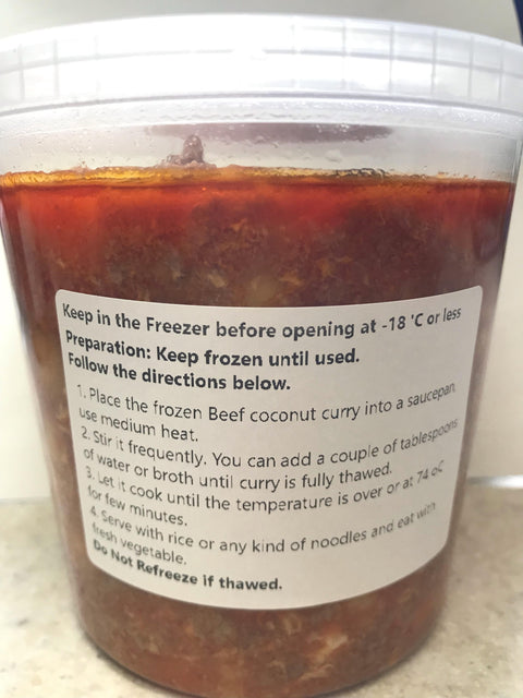Beef Coconut Curry, 600ml, Frozen, Osom
